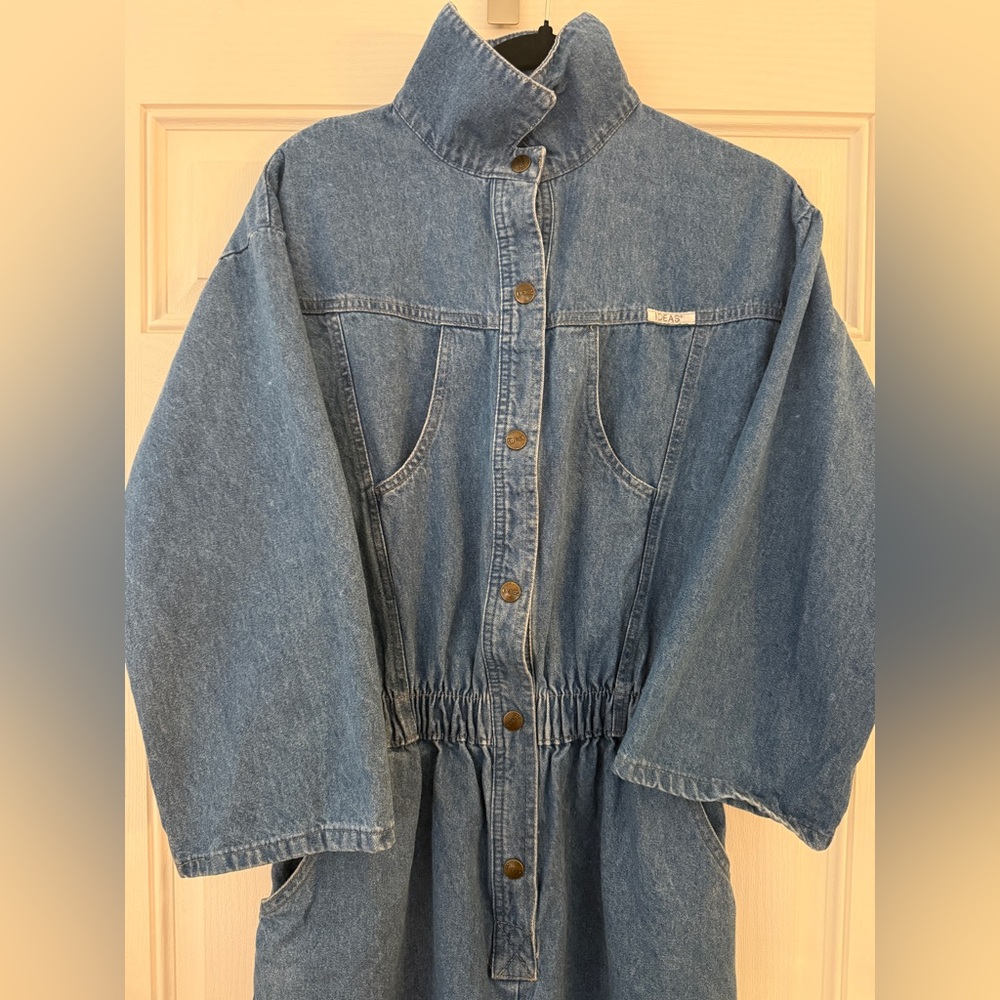 Vintage Denim IDEAS Jumpsuit size Large - Picture 2 of 3